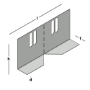 Afbeeldingen van GB Hoekstuk t.b.v. metalen randkist 150 x 300 mm, gegalvaniseerd, verzinkt