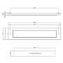 Afbeeldingen van INTERSTEEL Brievenbus met klep/regenrand rvs geborsteld 4000 340x75mm