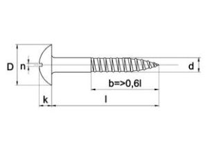 Afbeeldingen van Houtschroef, 5.0 x 50 mm, ronde kop, messing / nikkel