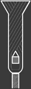 Afbeeldingen van LESSMANN Komborstel getordeerd met afslagring, 1 rijig, staaldraad 80xm 14x2