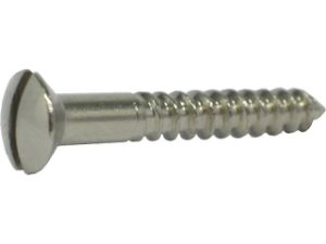 Afbeeldingen van Houtschroef, 5.0 x 45 mm, bolverzonken kop, messing / nikkel