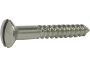 Afbeeldingen van Houtschroef, 5.0 x 30 mm, bolverzonken kop, messing / nikkel
