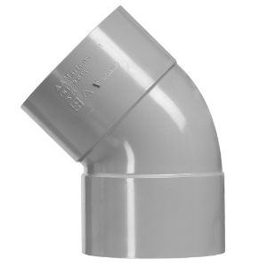 Afbeeldingen van Bocht, 40 mm, 45 graden, mof/mof, pvc