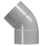 Afbeeldingen van Bocht, 40 mm, 45 graden, mof/mof, pvc
