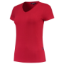 Afbeeldingen van TRICORP CASUAL T-Shirt V Hals Fitted Dames 101008 Rood M