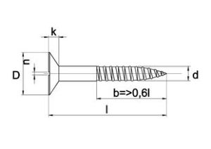 Afbeeldingen van Houtschroef, 3.5 x 25 mm, platkop, messing / nikkel