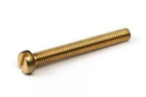 Afbeeldingen van Metaalschroef, m8, 30 mm, plat conische kop, din84, messing