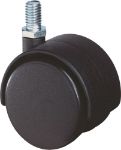 Afbeeldingen van Kelfort Meubelzwenkwiel 40 mm met bevestigingsstift m8 15 mm zwart