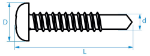 Afbeeldingen van QZ Zelfborende schroeven panhead binnenvierkant (staal gehard verzinkt) DIN7504M QZ 844 4,2x50 CK