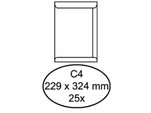 Afbeeldingen van Hermes envelop akte c4 229x324 wit 120gram 25stuks, xo qua stor3825 