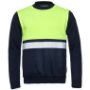 Afbeeldingen van Santino sweater Helsinki navy/fluor yellow