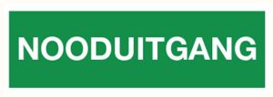 Afbeeldingen van Pikt-o-norm Pictogram nooduitgang tekst 90x250mm