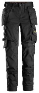Afbeeldingen van Snickers Workwear AllroundWork, Dames Stretchbroek met Holsterzakken 6247 Zwart 52