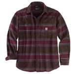 Afbeeldingen van Carhartt Rugged flex® relaxed fit midweight flannel fleece-lined shirt bruin