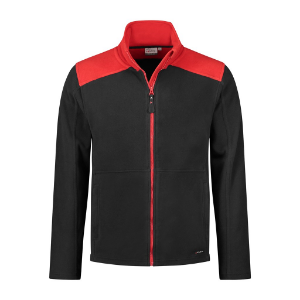 Afbeeldingen van Santino fleecejack trento zwart/rood 3XL