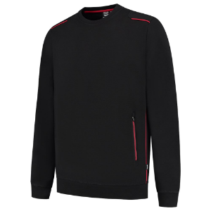 Afbeeldingen van TRICORP WORKWEAR Sweater Accent 302703 zwart/rood  L
