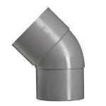 Afbeeldingen van Pvc bocht, 100 mm, 45 graden, mof / spie
