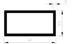 Afbeeldingen van AluArt Rechthoekige buis aluminium 5 meter 40x20x2mm