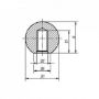 Afbeeldingen van Dittmar Kogelknop DIN 319 Stalen draadbus m12x40