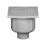 Afbeeldingen van Douche syphon abs 10x10 onder uitloop