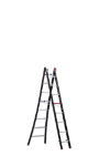 Afbeeldingen van Altrex Aluminium kokerladder (gecoat) - 2-delig reform Nevada 2x8
