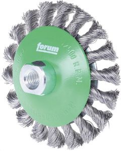Afbeeldingen van FORUM Conische borstel, roestvrij staaldraad, getordeerd RVS M14 115x0.50mm
