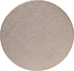 Afbeeldingen van Oxloc Symboolplaat blanco, 75 mm, rond, zelfklevend, rvs mat geborsted