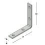 Afbeeldingen van GB Dorpelhoek zwaar 100 x 100 x 20 x 4 mm Zink-Magnesium
