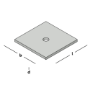 Afbeeldingen van GB Volgplaat vierkant Themisch verzinkt M12x100x100x6