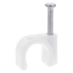 Afbeeldingen van Kabelclip rond 8mm wit (140)