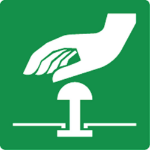 Afbeeldingen van Pikt-o-norm Pictogram noodstop PP 200 x 200 mm