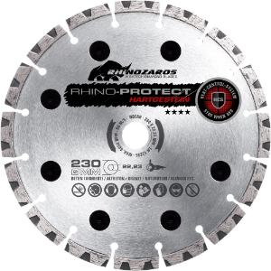 Afbeeldingen van Nozar Diamantzaag met en zonder waterkoeling Rhino-Protect 230mm