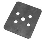 Afbeeldingen van GB Hogedrukplaat in zakverpakking ABS 100x120x3mm zwart (144)