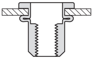 Afbeeldingen van Masterfix Blindklinkmoer MASTERGRIP RVS Hexatop open type/cilinderkop