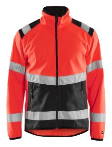 Afbeeldingen van Blåkläder Softshell jack High Vis 4877 rood/zwart S