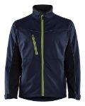 Afbeeldingen van Blåkläder Softshell jack marine/high vis geel