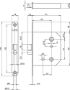 Afbeeldingen van LIPS Toilet/badkamerslot 2133-11U18 doornmaat 55, wc 5x57 gegalvaniseerd
