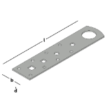 Afbeeldingen van GB Hijsoog, 200 x 46 x 2.5 mm, oog 27 mm, gegalvaniseerd, verzinkt