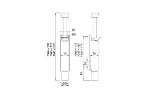 Afbeeldingen van KWS Deurvastzetter 120 mm, aluminium, f1