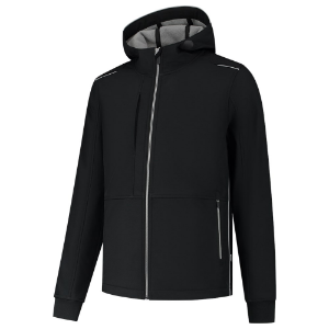 Afbeeldingen van TRICORP WORKWEAR Softshell Capuchon Accent 402705 zwart/grijs 3XL