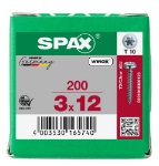 Afbeeldingen van SPAX Spaanplaatschroef, plat conische kop, gegalvaniseerd, verzinkt, 3.0 x 12 mm