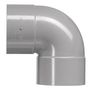 Afbeeldingen van Bocht, 125 mm, 90 graden, mof/mof, pvc