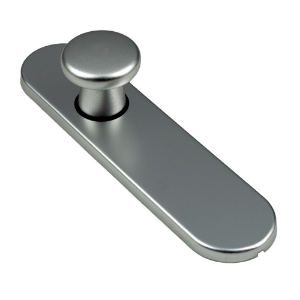 Afbeeldingen van Oxloc Knopschild Ovaal Blind Alu F1 Model Parijs. Afmeeting 180x41mm.