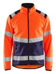 Afbeeldingen van Blåkläder Softshell jack High Vis 4877 oranje/marine 2XL