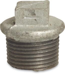 Afbeeldingen van Mega Plug gietijzer verzinkt 1 1/4" buitendraad 
