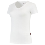 Afbeeldingen van TRICORP CASUAL T-shirt V Hals Fitted Dames 101008 Wit
