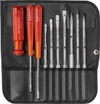 Afbeeldingen van PB Swiss Tools AG Classic schroevendraaierset met wisselklingen in compact, kunstleren roletui pb 215l