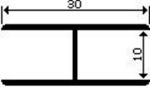 Afbeeldingen van AluArt H-profiel aluminium 3 meter 10x30mm