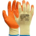 Afbeeldingen van Majestic Latex-Grip handschoen Oranje/Geel
