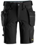 Afbeeldingen van Snickers Workwear LiteWork, Kortebroek+ met afneembare holsterzakken 6108 Zwart 52